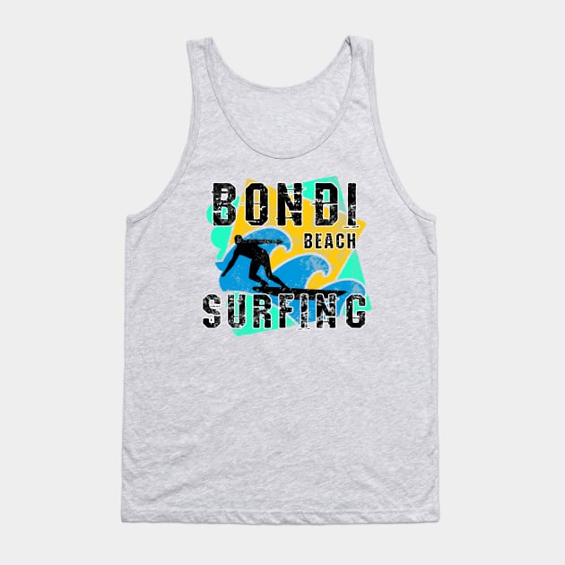 Bondi Beach Surfing Tank Top by DisenyosDeMike